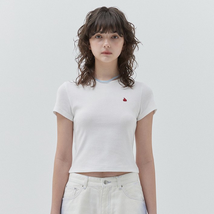 키르시 여성용 플레인 슬림핏 티셔츠