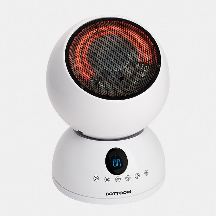 바툼 핫큘레이터 3in1 온풍기 가정용 사무실 업소 캠핑 카본히터 써큘레이터 온풍기, BT1600CHCA, 화이트