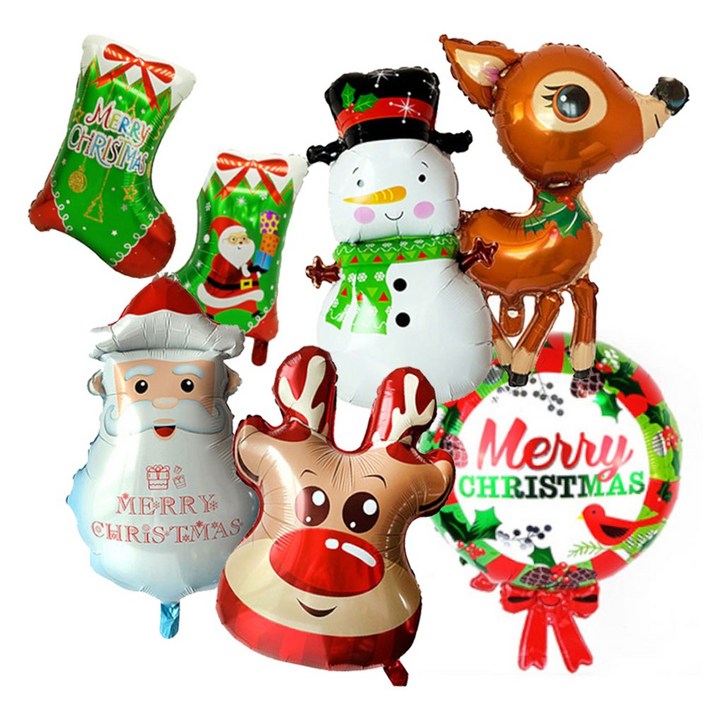 NK 크리스마스 성탄절 산타 루돌프 연말 파티 풍선 25종