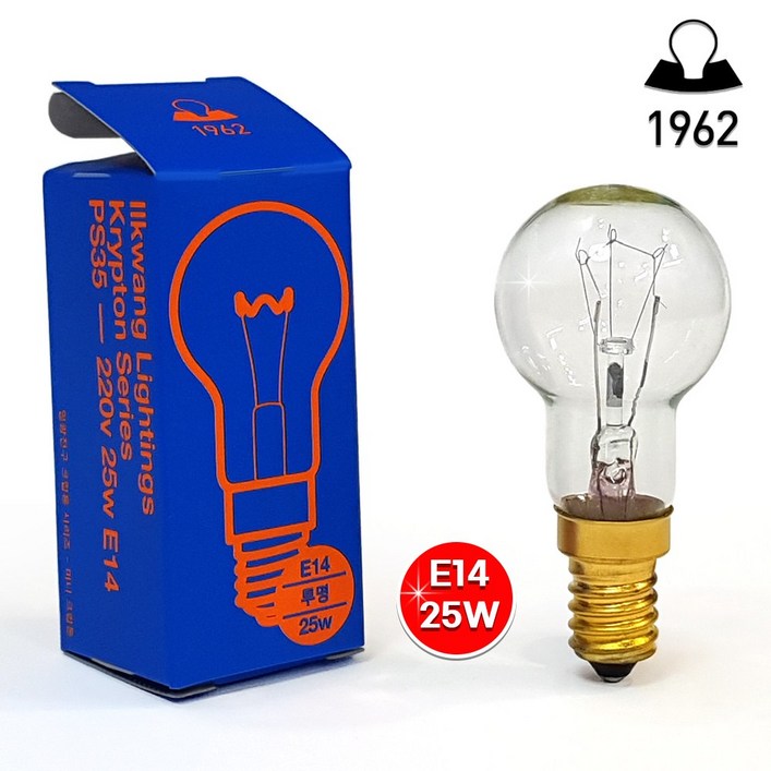 일광전구 미니크립톤 E14 40w 투명5개 묶음