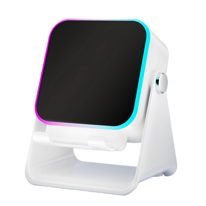 KBKXOZ 4in1 스마트 센서 블루투스 스피커 / 휴대폰 거치대 내장 /휴대폰 충전 지원/ RGB 무드등, 흰색