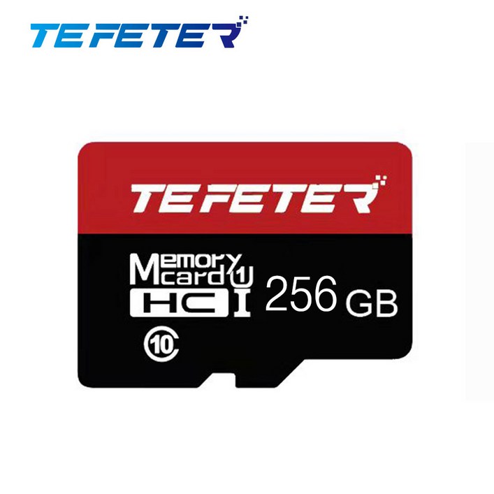 삼성마이크로sd카드256 TEFETER 블랙박스용 메모리카드 영상 녹화와 사진 촬영용 메모리 카드 카메라 전용 SD 카드 256G