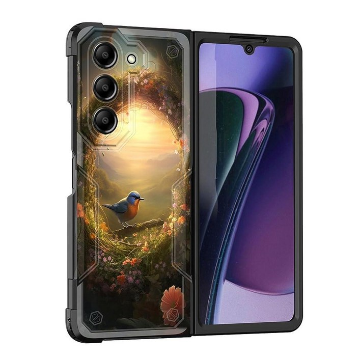 EFGWSDER 갤럭시 Z 폴드 5 5G 2023용 케이스 듀얼 레이어3m10피트