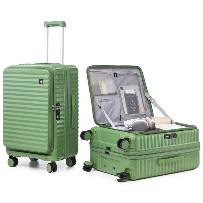 Tanit 전면 오픈 여행용 캐리어 기내용 확장형 100% PC TSA락 USB충전 3년A/S