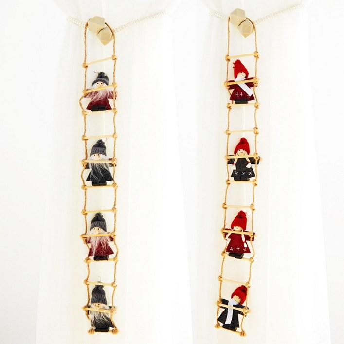 래빗앤코 크리스마스 사다리 인형 장식 트리장식 커튼꾸미기 인테리어 소품