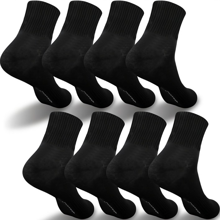 크로커다일 남성용 밴딩 무지 중목 양말 8켤레 세트 CD282287