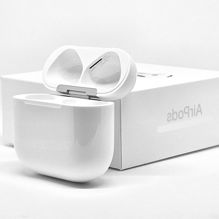 애플 (새제품) 에어팟 4세대 본체 일반 모델 충전케이스 에어팟4 충전기 (+철가루 스티커)