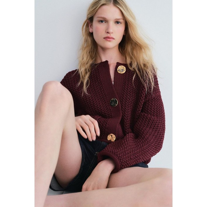 ZARA 자라 청키 니트 가디건