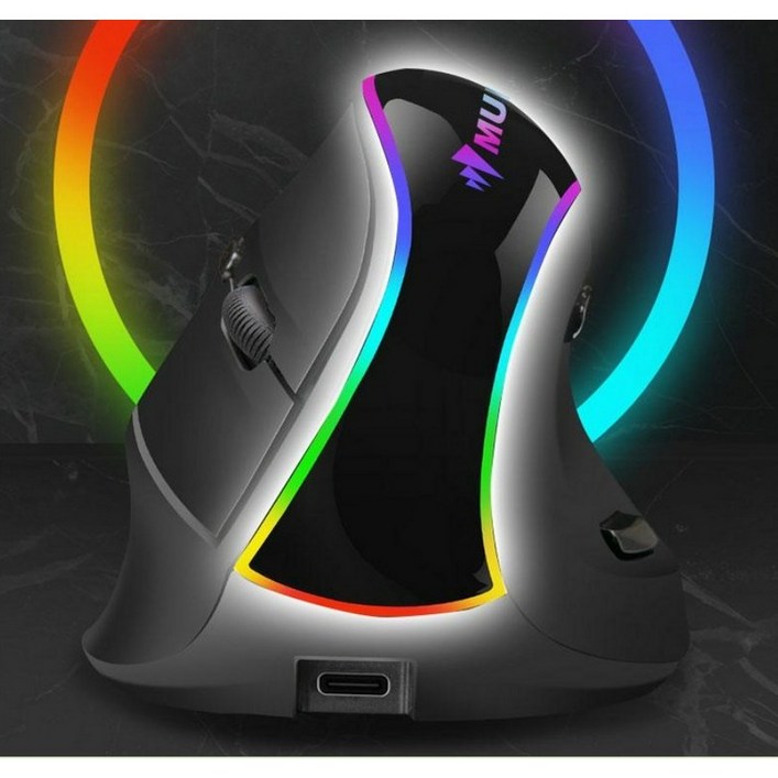 스위트빈 인체공학 무선 블루투스 버티컬 마우스 SWB01A, SWB01A RGB4단계 DPI