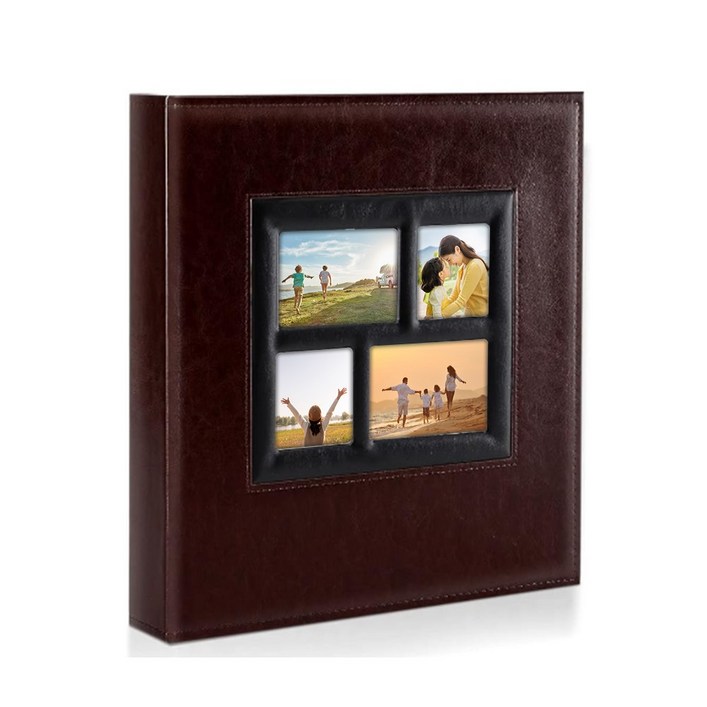 꿈꾸던라이프 포토 앨범 가죽 사진첩 4X6 포켓식 1000장, 브라운4X6 1000장, 100매