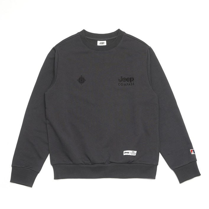 지프 24년F/W 남성맨투맨 CP쭈리 고급원단 자수로고 긴팔티셔츠