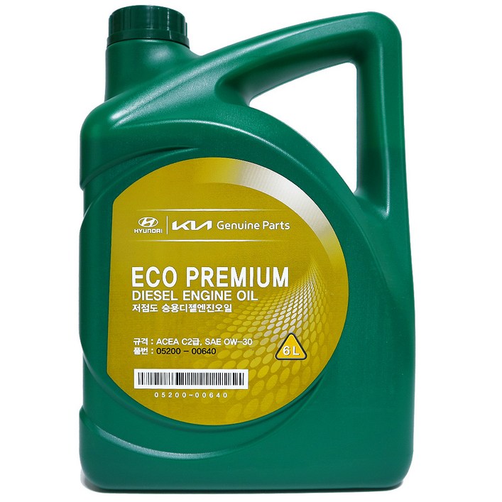 현대모비스, 05200-00640 0W30 6L, 에코프리미엄 디젤엔진오일