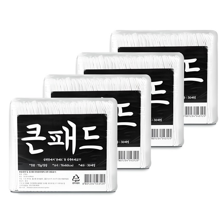 큰패드 (76 x 60cm) 절약형 50g 대형 40매 x 4팩