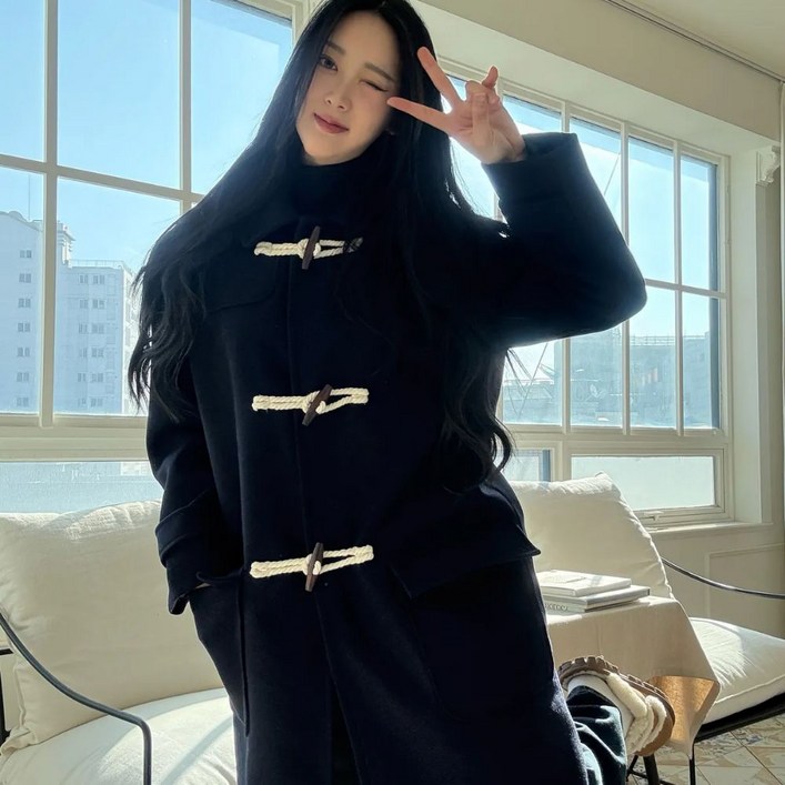 마티코 여성 겨울 토글단추 더플 코트 떡볶이 코트