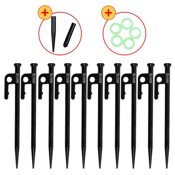 알래즈 단조팩 텐트팩 캠핑 타프 말뚝 고정 강철 팩 S45C 20cm 30cm 40cm 10개 20개, 10개