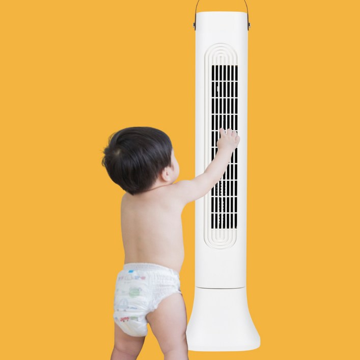 손가락보호 원스 날개없는 타워형 타워팬 선풍기