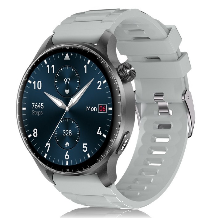 와피크 AI운동인식 블루투스 통화가능 스마트워치 ST50 1.52인치 AMOLED 대화면 한글판, GPS  블루투스, 3.8cm, 실버