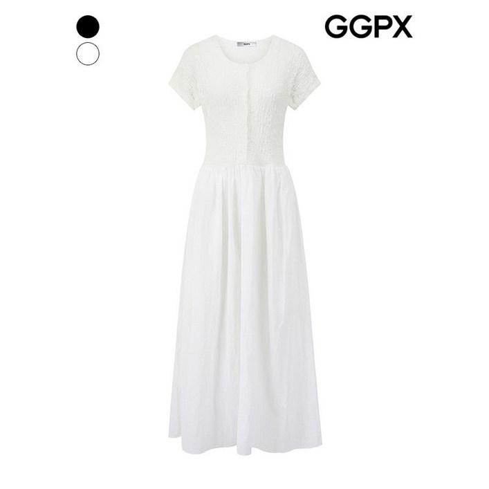 GGPX 링클 반오픈 플레어 원피스  GP7OP042F