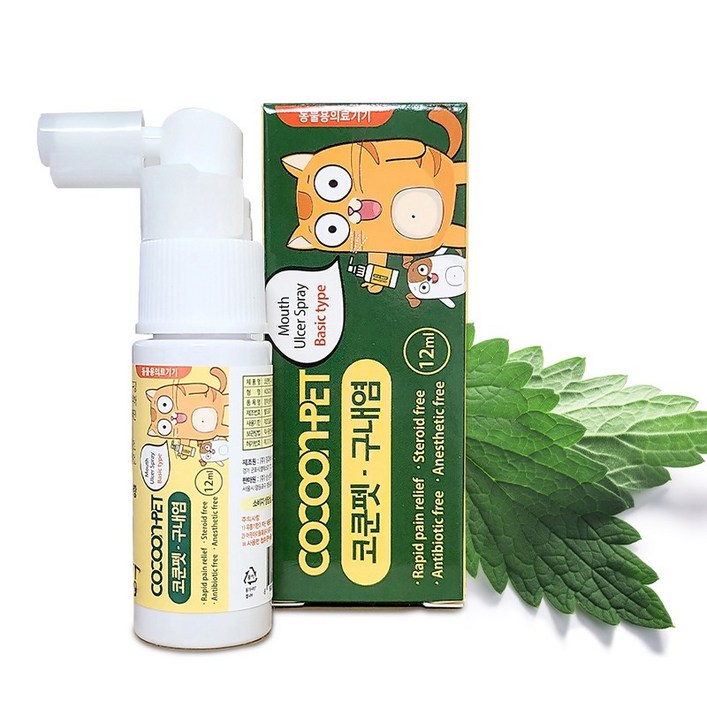 코쿤펫 고양이 구내염 치료제 치주염 염증완화 의료기 스프레이 12ml, 1개