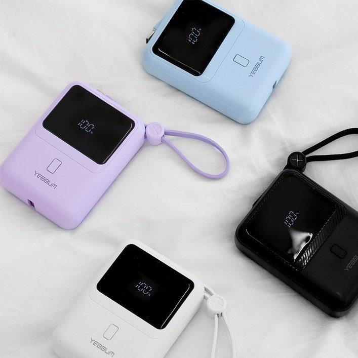 예뿜 고속충전 미니 보조배터리 10000mAh 갤럭시 아이폰, 화이트 예뿜 고속충전 미니 보조배터리 10000mAh 갤럭시 아이폰, 화이트
