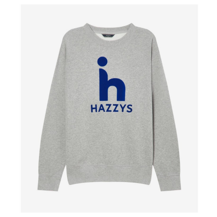 헤지스 남성용 로고배색 면혼방 맨투맨 HZTS3D381