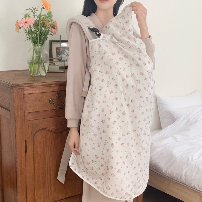 여름 아기띠워머 인견 아기 가리개 햇빛 가리개 낮잠이불 유아블랭킷 바람막이 아기띠블랭킷 여름블랭킷, 인견플라워