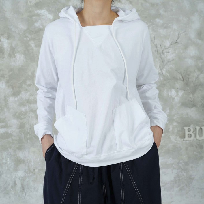 벅시루 여성 삼각 절개포켓 이너 후드 봄가을 여자 맨투맨