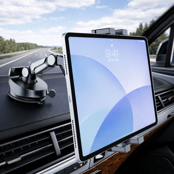 웨이프리 차량용 태블릿거치대 갤럭시탭 아이패드 Z 폴드 대시보드 흡착식