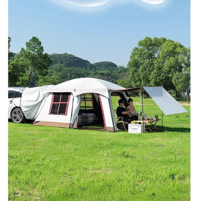 차박 텐트 도킹쉘터 타프세트 방수 자외선차단 그늘막 캠핑 34인용, 아이보리