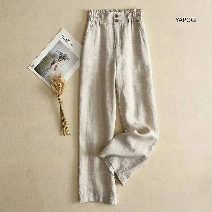 YAPOGI 이지한 린넨 와이드 팬츠 B11-001