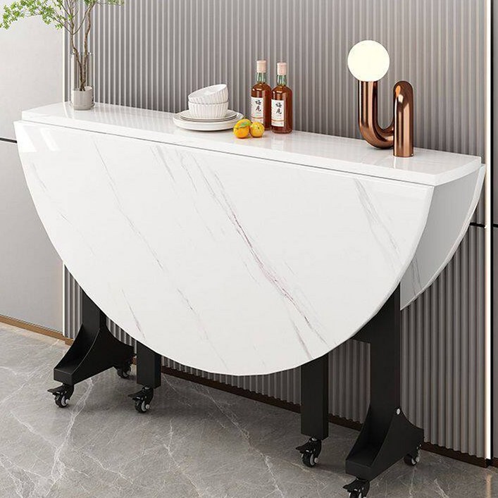 접이식 이동 원형 식탁 주방 거실 다용도 확장형 테이블