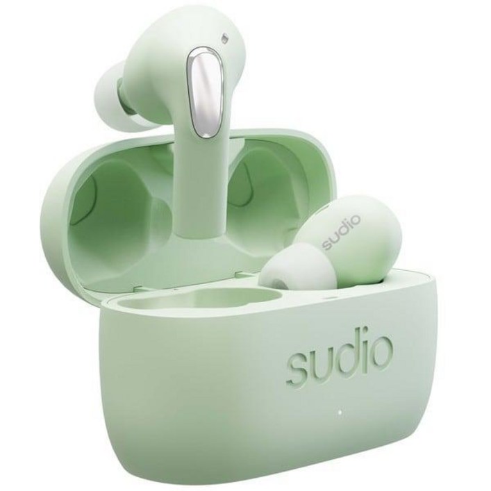 Sudio 수디오 완전무선 이어폰 Sudio E2 블루투스  하이브리드 액티브 노이즈 캔슬링 지원 Jade E2JAD