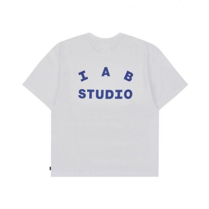 [정품 보증] IAB Studio T-Shirt White Navy - 22FW 아이앱 스튜디오 티셔츠 화이트 네이비 - 22FW