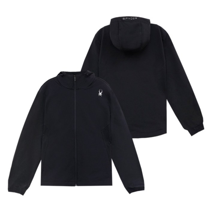 SPYDER 맨즈 스트레치 기모 후드 윈드브레이커 FM1SPIFCNJK122MBLK