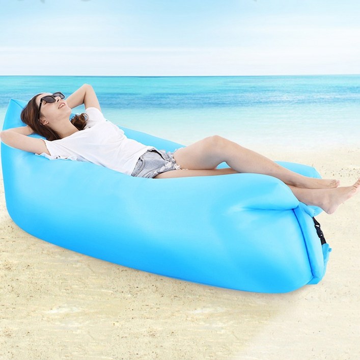 캠핑 에어 소파 1인용 간이 베드 야외 아웃도어 쇼파 파우치 포함