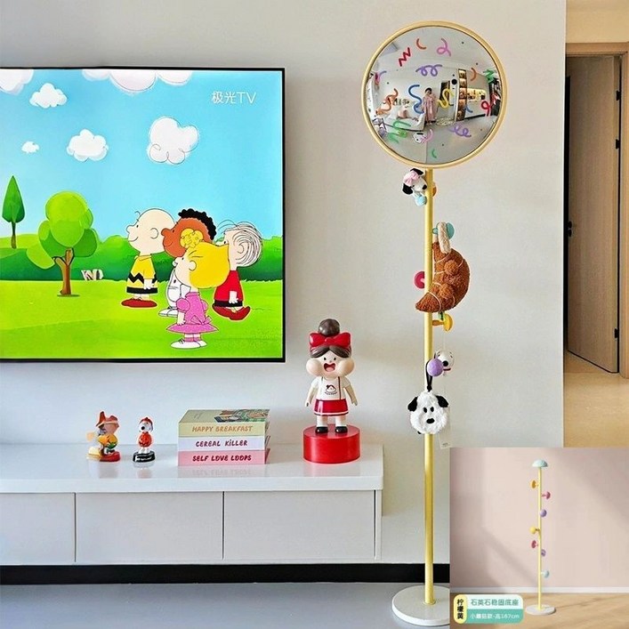 샤샤 볼록거울 인테리어 포토존 반사경 실내 미러 스탠드