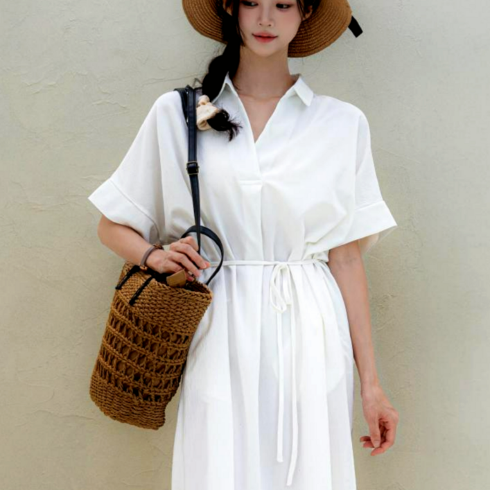 MUMUM 편한 빅사이즈 원피스 셔츠 원피스 여름 휴양지원피스 하객원피스 5588