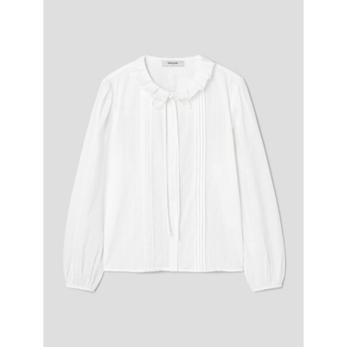 (국내매장정품) 에잇세컨즈 8SECONDS 핀턱 프릴넥 블라우스 화이트 125264MB11 168487