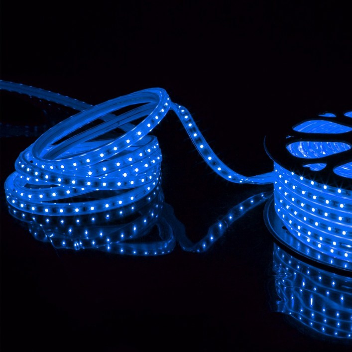 올판 색상 다양 AC 220V 방수 일반 LED 40m 논네온 바 LED간접조명, 1개, 일반 LED 청색 40m