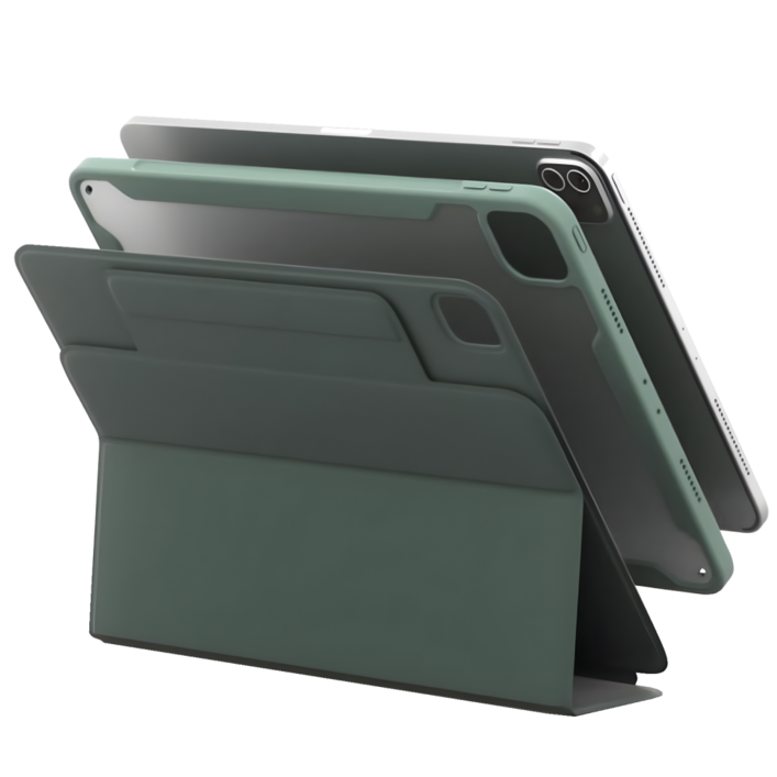 모키보 프리앵글 각도조절이 되는 아이패드 케이스 거치대 커버 에어 미니 프로 호환 펜슬수납 마그네틱  슬림, 블랙, 1개