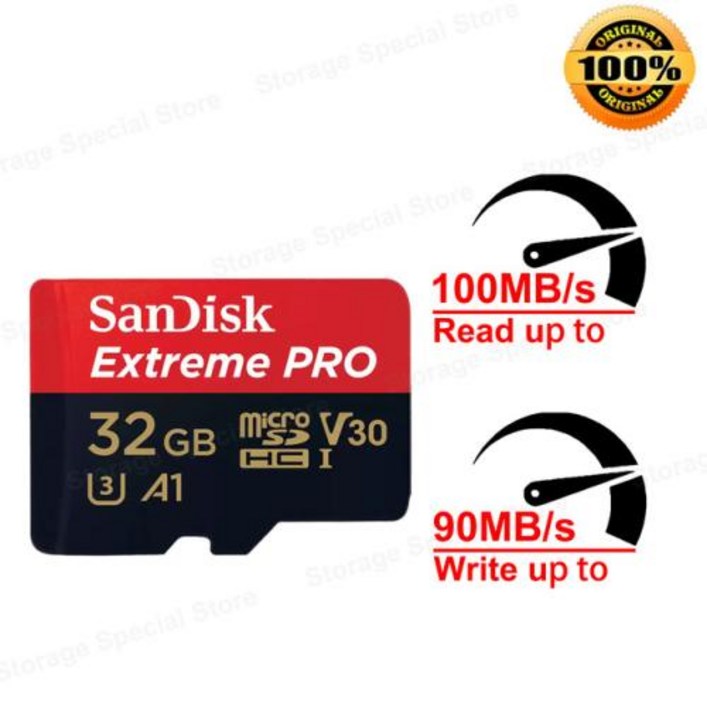 SanDisk ExtremePRO 마이크로 SD 카드 마이크로 SDXC UHSI Trans 플래시 카드 A2 U3 V30 32G 64G 128G 256G 512G 1TB 4K U
