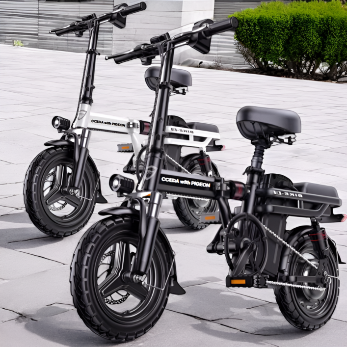 독일기술 루트나인 접이식 전기 전동 자전거 자토바이, 4.엘리트블랙, 경량스틸