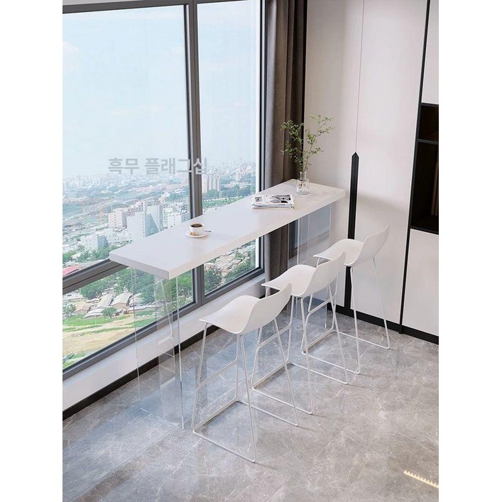 아크릴 홈바 미니멀 홈카페 식탁 인테리어 창문 테이블
