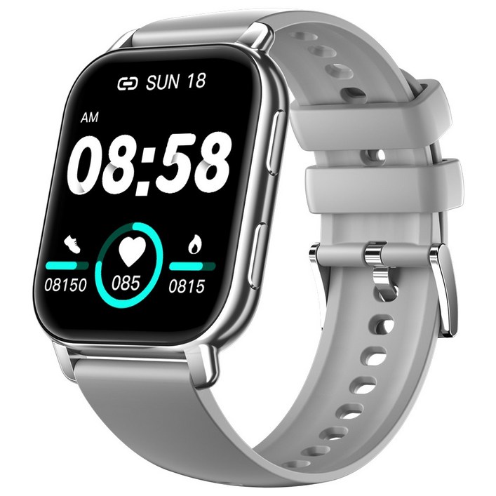 통화가능 웨어러블 블루투스 스마트 워치 P5S 1.85인치, GPS  블루투스, 4.7cm, 실버