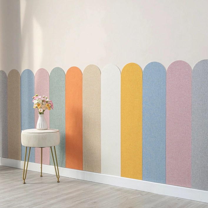 샤일리 접착식 충돌방지 벽면 쿠션  혼합컬러 벽장식 스티커 8p