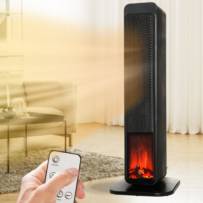 바리 PTC 온풍기 플레임 불멍히터 초절전 고효율 쾌속청정난방 전기히터 BRHR2487FP