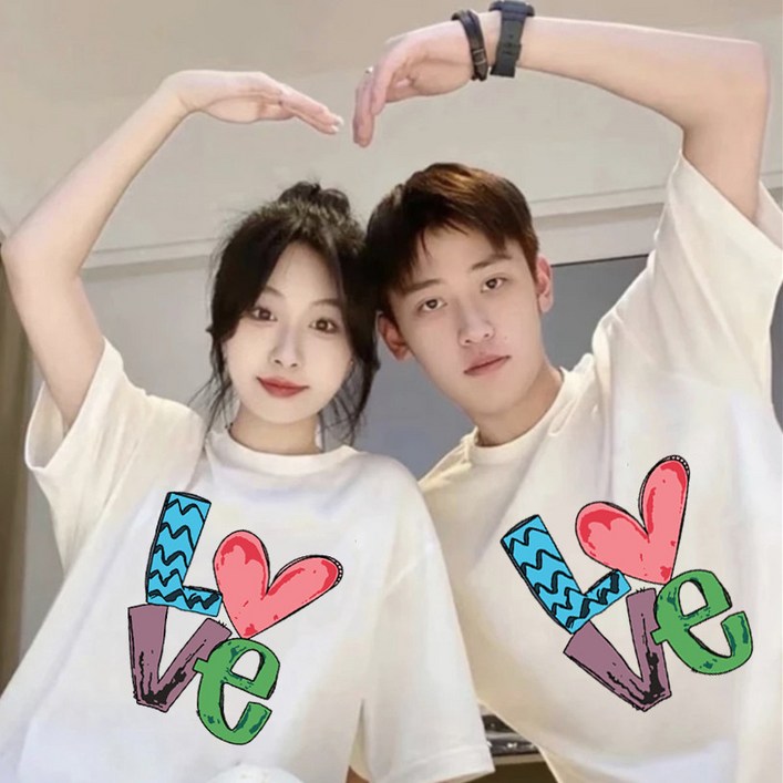 비치웨어 반팔티 여행커플티 남녀공용 비치웨어 반팔티 여행커플티 남녀공용