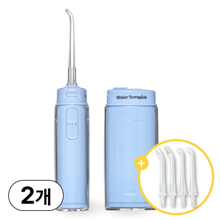 치과약국납품 워터테라픽 포켓 휴대용 접이식 무선 구강세정기, 2개