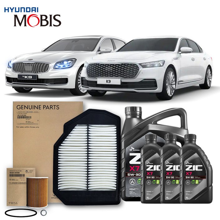 더K9 2세대 1820년식 3.8 가솔린 순정필터지크오일 5W30 3종, 1개