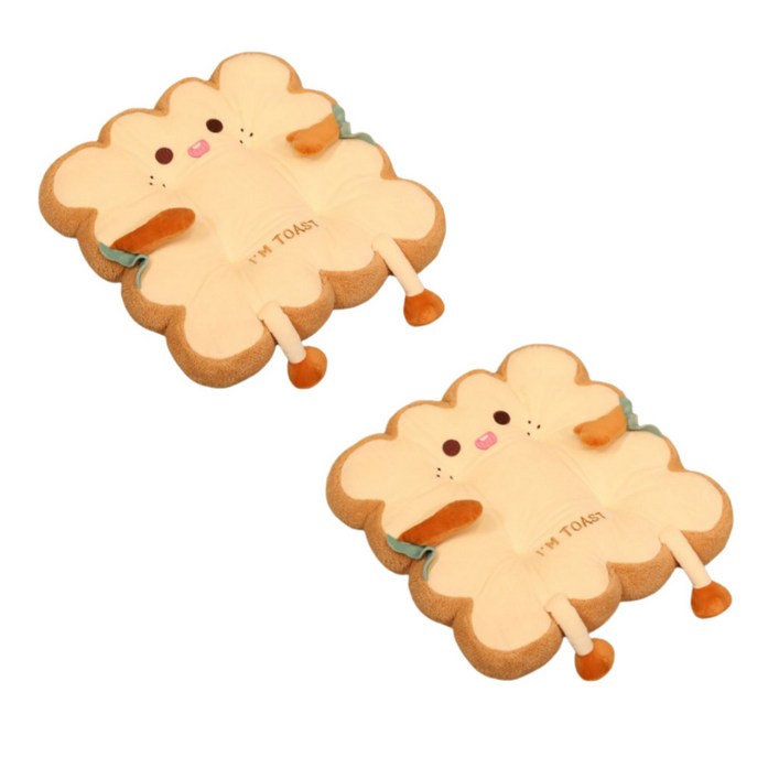 [모사찌] 두꺼운 방석 토스트 귀여운 식빵 의자 쿠션 세트 6970700548